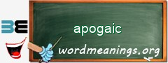WordMeaning blackboard for apogaic